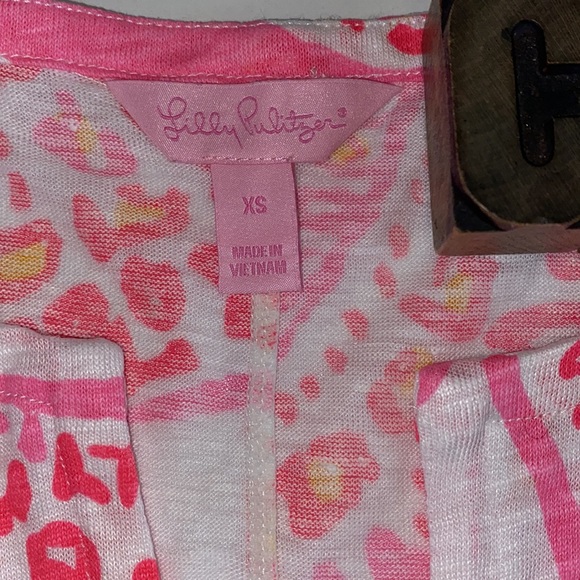 🌴LILLY PULITZER ‘Duval’ Notch Neck Linen Top in Hot Coral Trunk in Love - Picture 6 of 12